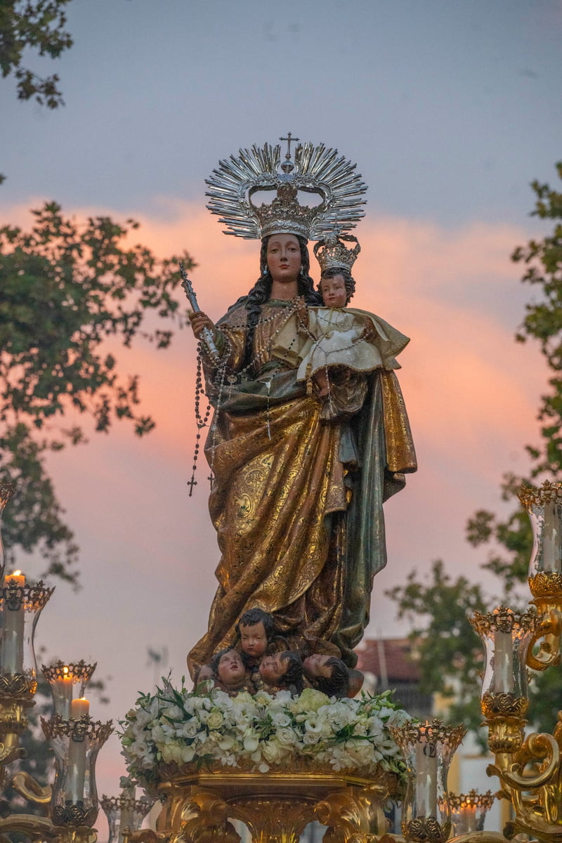 Nuestra Señora del Rosario, titular mariana de la Hermandad y Cofradía
